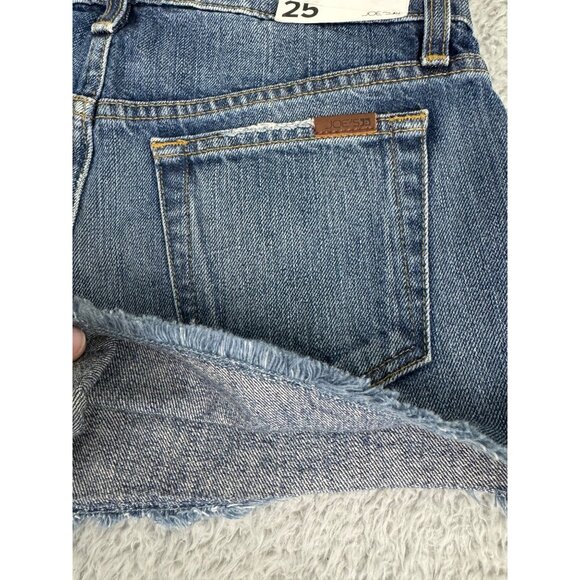 Joes Collectors Edition Distressed Denim Shorts Womens Size 25 Blue Raw Hem NWT - Picture 8 of 16